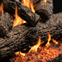 18" Golden Oak See-Through Vented Gas Log Set | Real Fyre
