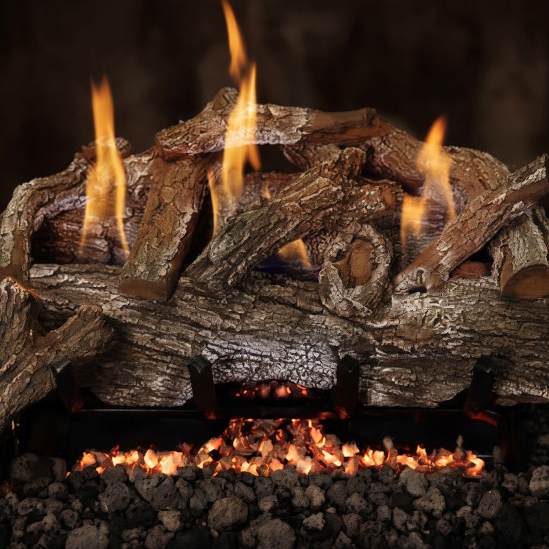 30" Red Oak Ventless Gas Log Set | Grand Canyon