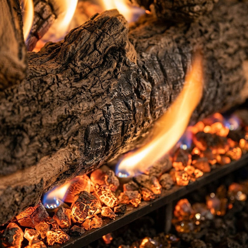 18" Mountain Crest Oak Vented Gas Log Set | Real Fyre