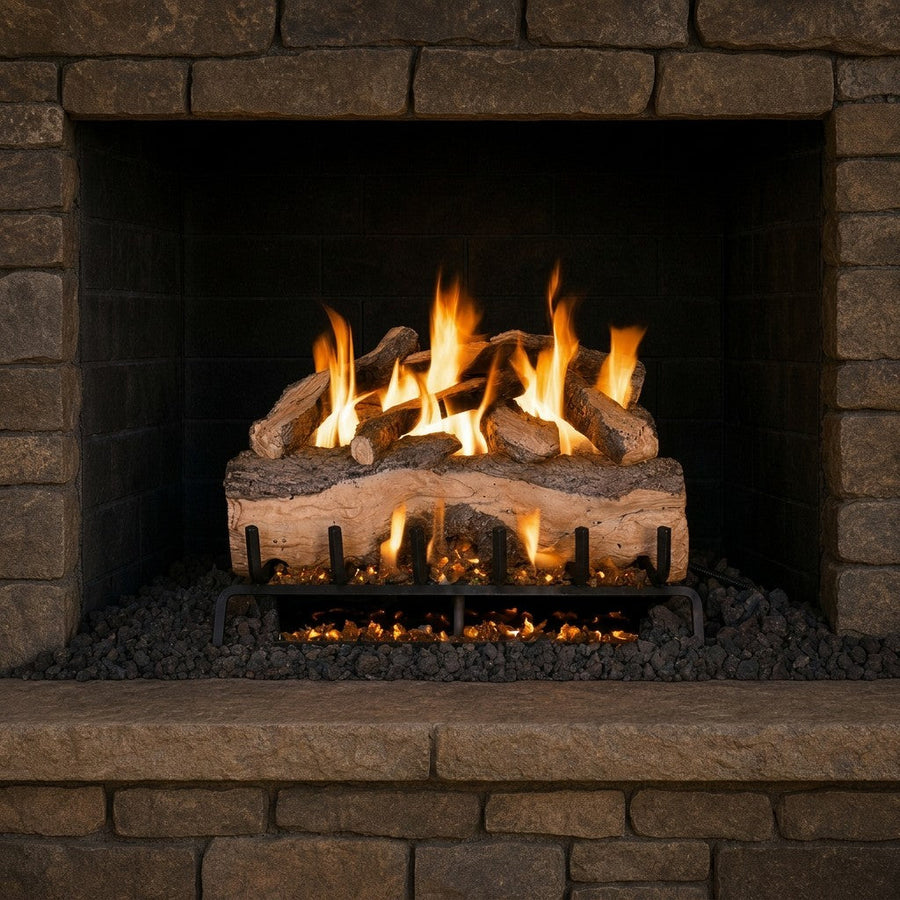 Mountain Crest Split Oak Vented Gas Log Set
