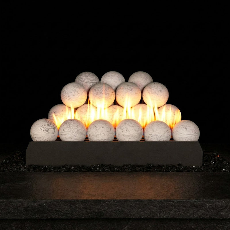 24-inch Peterson Carrera Marble Fireball Ventless Gas Logs by Real Fyre