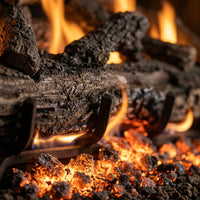 18" Peterson Charred Aged Split Refractory Ventless Gas Logs | Real Fyre