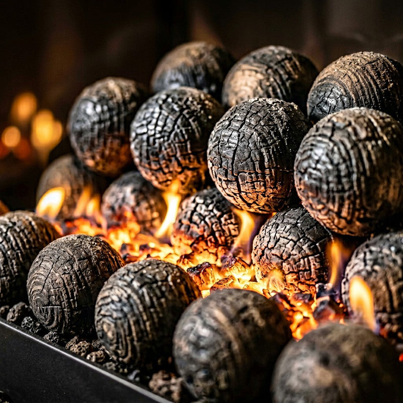 24" Peterson Gray Stone Fireball Ventless Gas Logs | Real Fyre