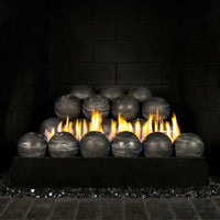 24-inch Peterson Nero Marquina Fireball Ventless Gas Logs by Real Fyre