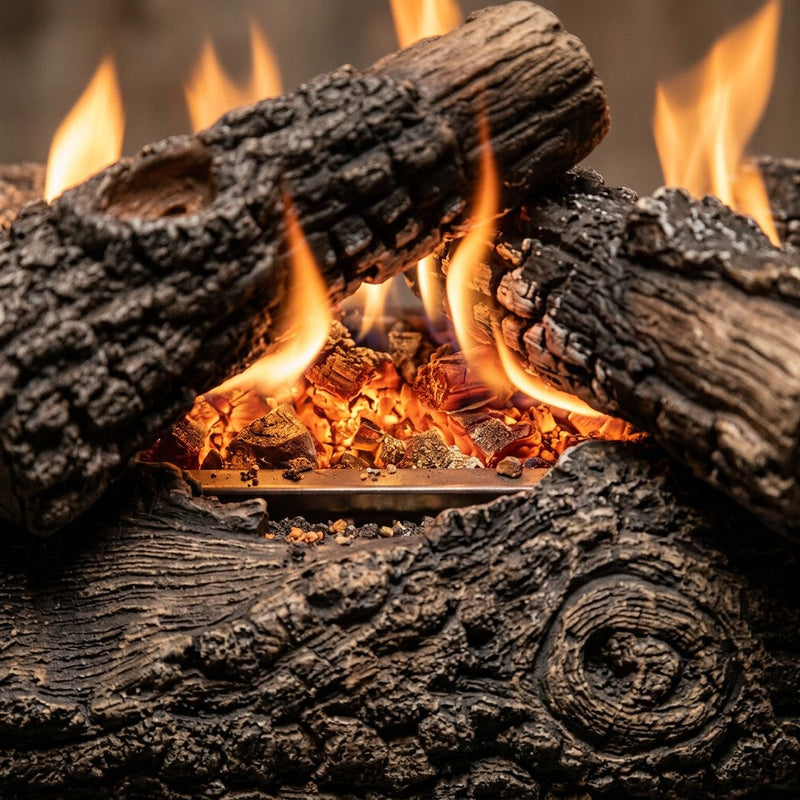 30" Post Oak Vented Gas Log Set | Real Fyre