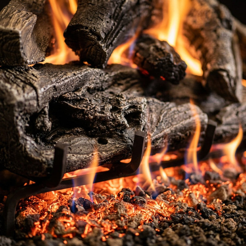 30" Rugged Oak Outdoor Vented Gas Log Set | Real Fyre