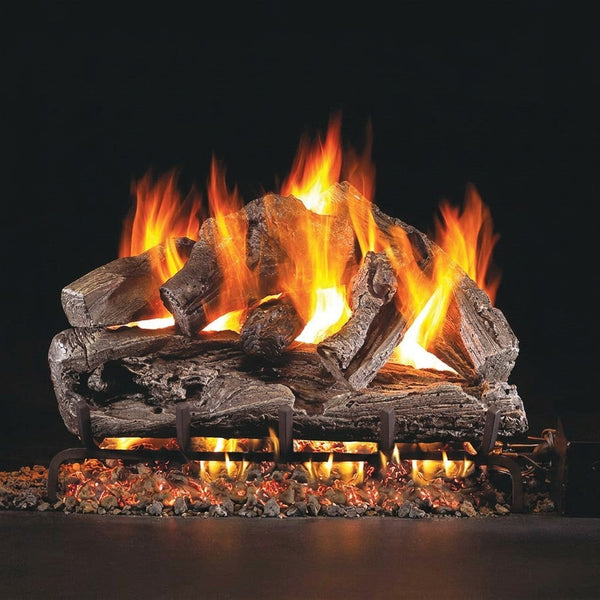 18-inch Rugged Oak Outdoor Vented Gas Log Set by Real Fyre