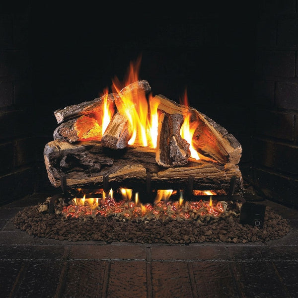 24-inch Rugged Split Oak ANSI Vented Gas Log Set by Real Fyre