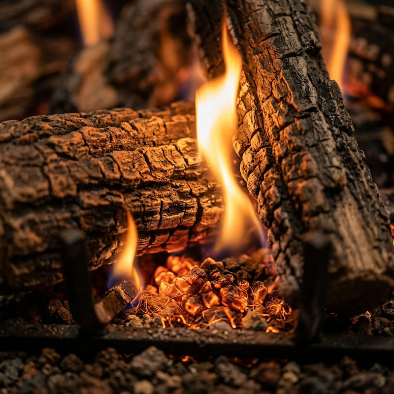 18" Rugged Split Oak Vented Gas Log Set | Real Fyre