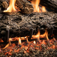 30" Rustic Oak Outdoor Vented Gas Log Set | Real Fyre