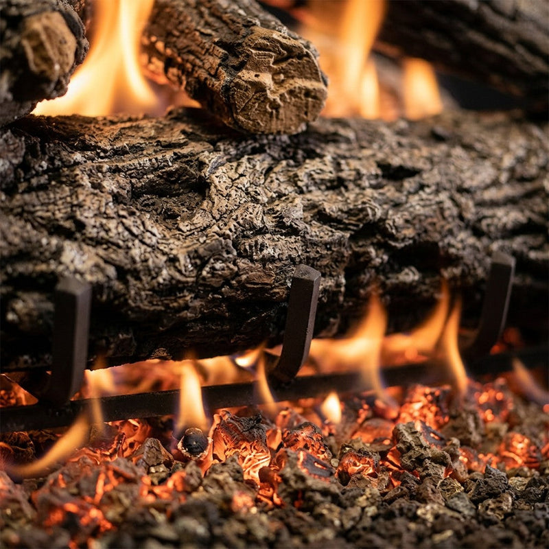 18" Rustic Oak Outdoor Vented Gas Log Set | Real Fyre