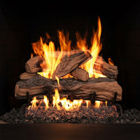 24-inch Split Oak Designer Plus Outdoor Vented Gas Log Set by Real Fyre