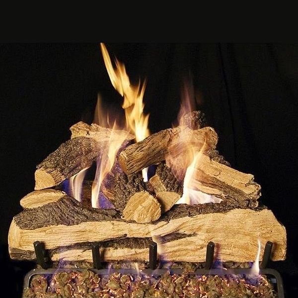Split Oak Designer See-Through Vented Gas Log Set