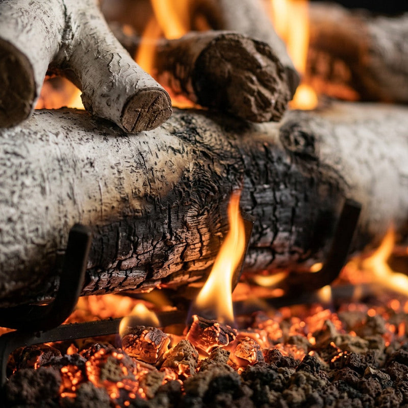 24" White Birch ANSI Vented Gas Log Set | Real Fyre