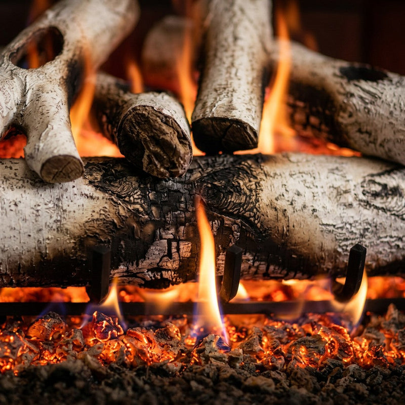 24" White Birch Outdoor Vented Gas Log Set | Real Fyre