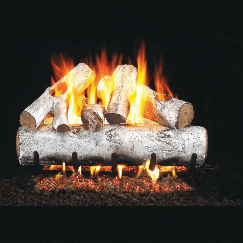 18-inch White Birch Outdoor Vented Gas Log Set by Real Fyre