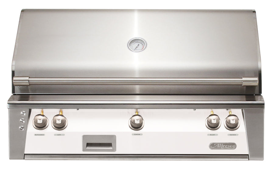 Alfresco ALXE 42-Inch Built-In Natural Gas Grill — Signal White Matte