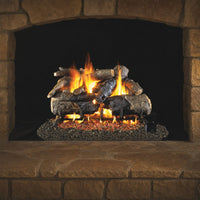 18" Charred American Oak ANSI Vented Gas Log Set | Real Fyre