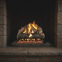 18" Charred Oak ANSI Vented Gas Log Set | Real Fyre