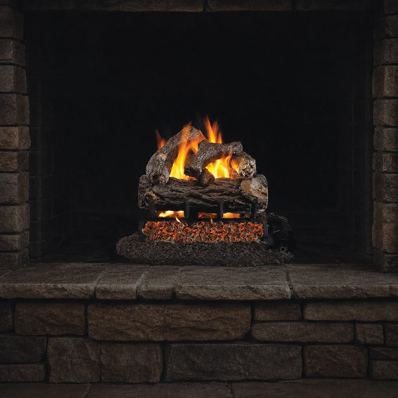 18" Golden Oak Designer Plus ANSI Vented Gas Log Set | Real Fyre