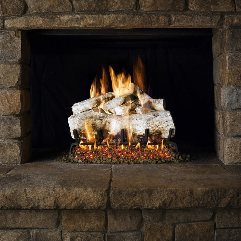 18" Mountain Birch ST Vented Gas Log Set | Real Fyre