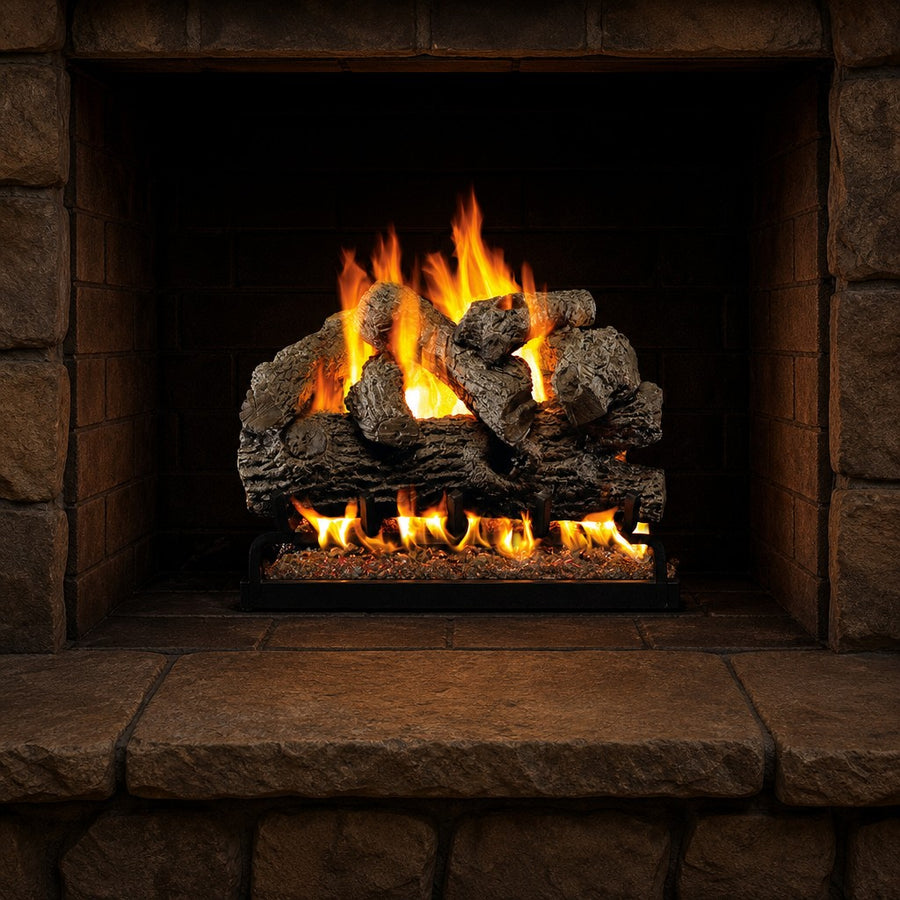 Royal English Oak Vented Gas Log Set