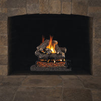 18" Rustic Oak Designer Vented Gas Log Set | Real Fyre