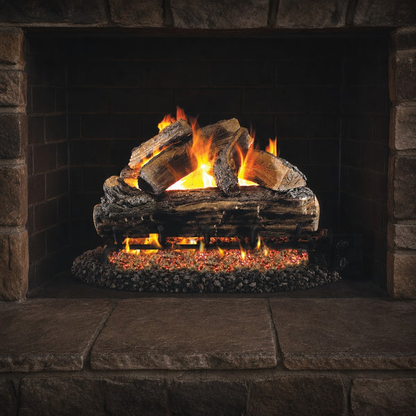 18" Split Oak ANSI Vented Gas Log Set | Real Fyre