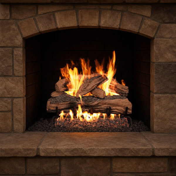 18" Split Oak Designer Plus Vented Gas Log Set | Real Fyre