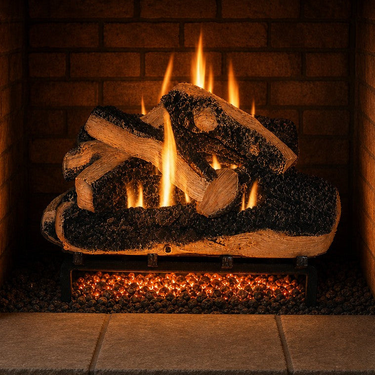 Western Pine Vented Gas Log Set
