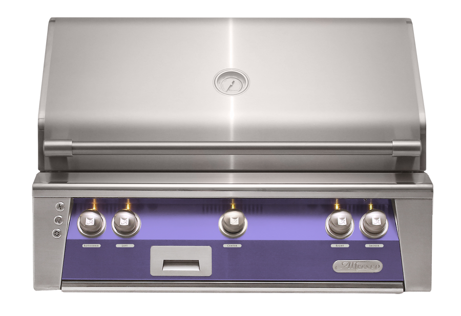 Alfresco ALXE 36-Inch Built-In Natural Gas Grill — Lilac / Blue Lilac Gloss