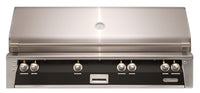 Alfresco ALXE 56-Inch Built-In Natural Gas Grill with Sear Zone — Jet Black Matte — manufacturer front view