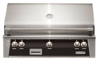Alfresco ALXE 42-Inch Built-In Natural Gas Grill — Jet Black Matte — manufacturer front view