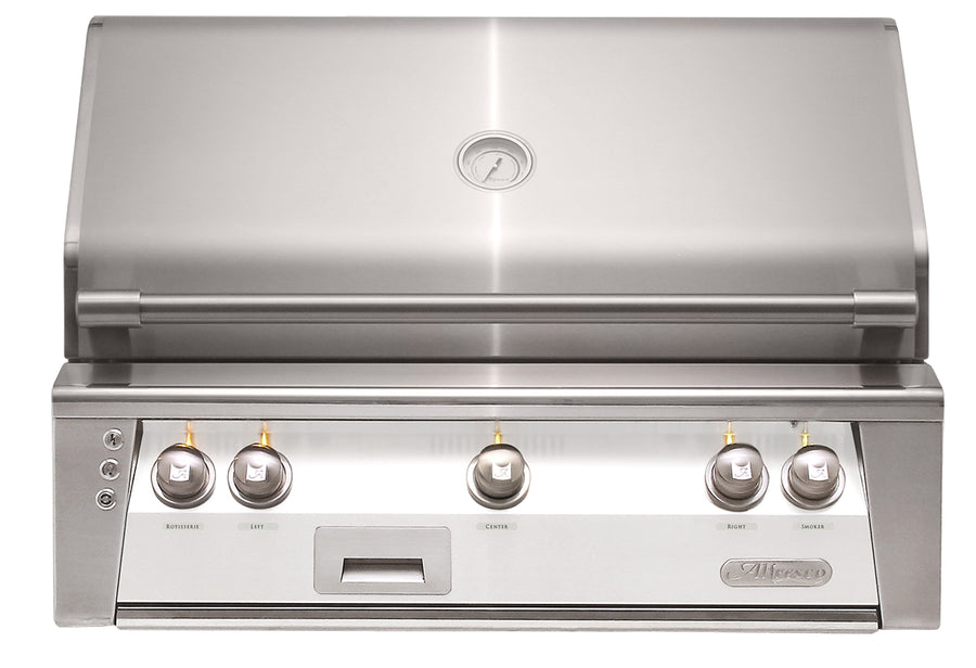 Alfresco ALXE 36-Inch Built-In Natural Gas Grill with Sear Zone — Signal White Matte