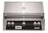 Alfresco ALXE 36-Inch Built-In Propane Grill with Sear Zone — Jet Black Matte — manufacturer front view