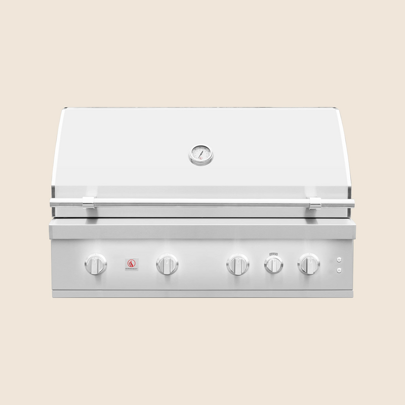Summerset Quest 42-Inch Built-In Gas Grill — lid closed, manufacturer photograph