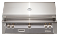 Alfresco ALXE 42-Inch Built-In Natural Gas Grill — Signal Gray Gloss — manufacturer front view