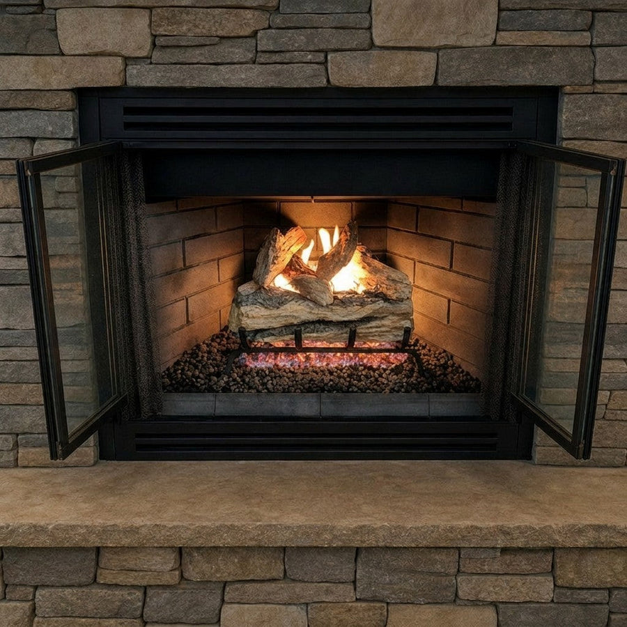 20" Split Oak Designer Plus ANSI Vented Gas Log Set