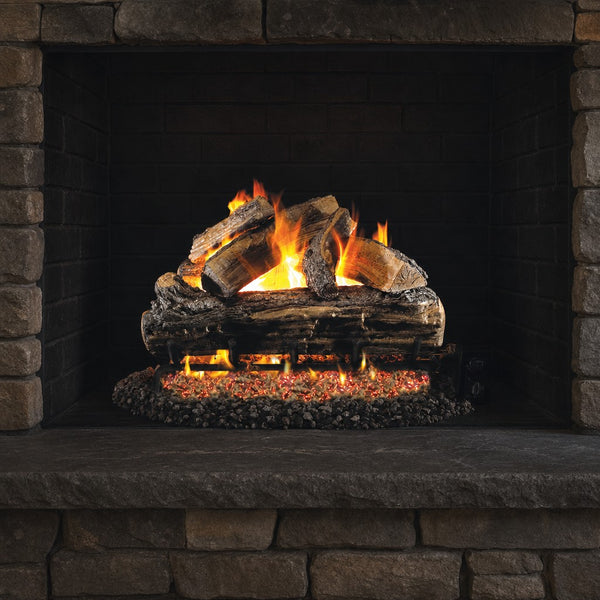 20" Split Oak ANSI Vented Gas Log Set | Real Fyre