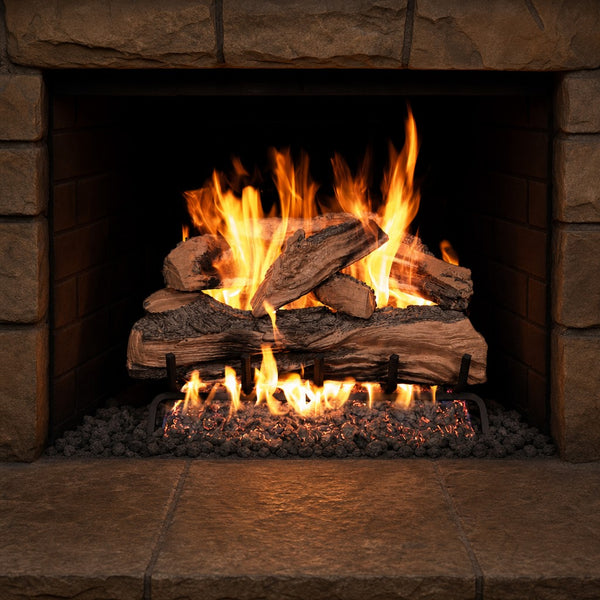 20" Split Oak Designer Plus Vented Gas Log Set | Real Fyre