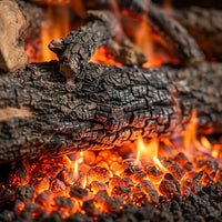 24" Charred Evergreen Oak Vented Gas Log Set | Real Fyre