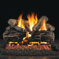 24-inch Charred Split Vented Gas Log Set by Real Fyre