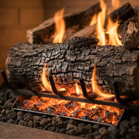 24" Mountain Crest Split Oak Vented Gas Log Set | Real Fyre