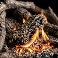 24" Peterson Charred Aged Split Refractory Ventless Gas Logs | Real Fyre