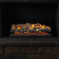 24" Charred Majestic Oak Vented Gas Log Set | Real Fyre
