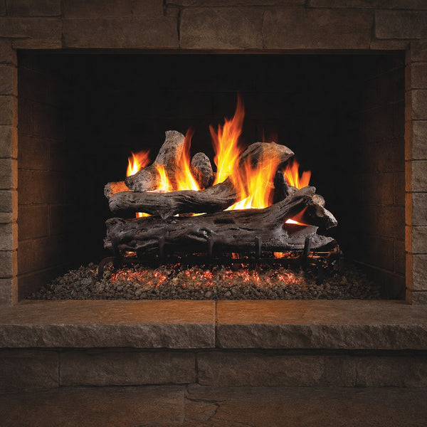 24" Coastal Driftwood Vented Gas Log Set | Real Fyre