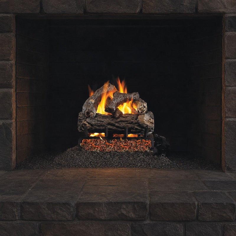 24" Golden Oak Designer Plus ANSI Vented Gas Log Set | Real Fyre