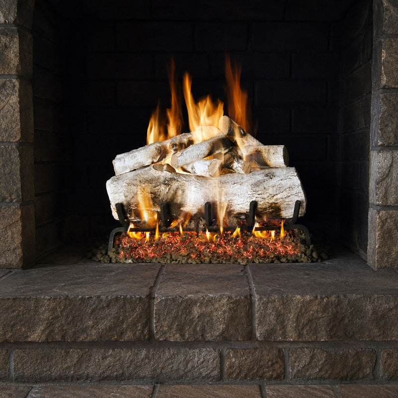 24" Mountain Birch Vented Gas Log Set | Real Fyre
