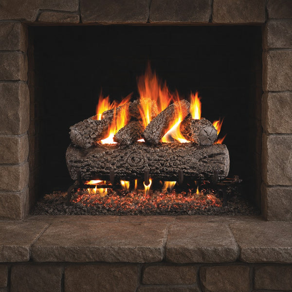 24" Post Oak ANSI Vented Gas Log Set | Real Fyre