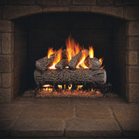 24" Post Oak Vented Gas Log Set | Real Fyre